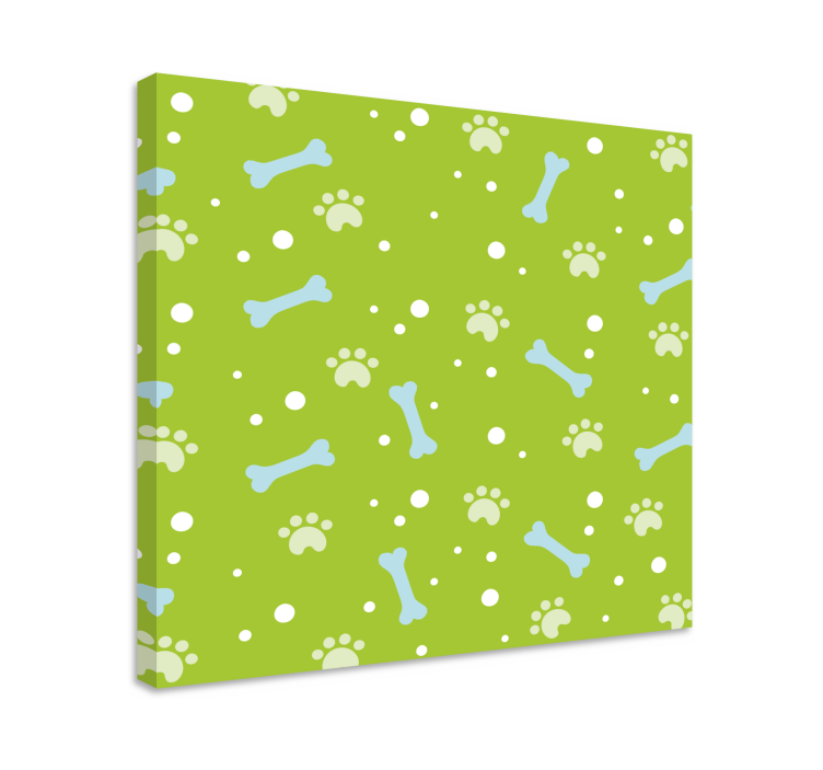 Koira canvas taulu tassunjälki kuosis - Tenstickers