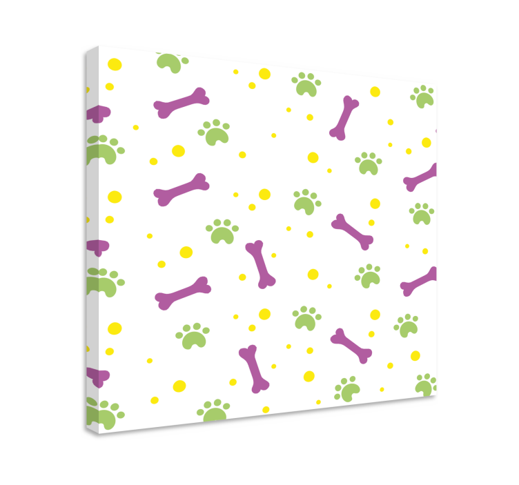 Värikkäät koiranjäljet canvas taulu - Tenstickers