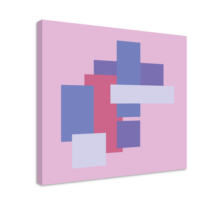 Abstrakti lohkokoostumus geometrinen canvas taulu - Tenstickers