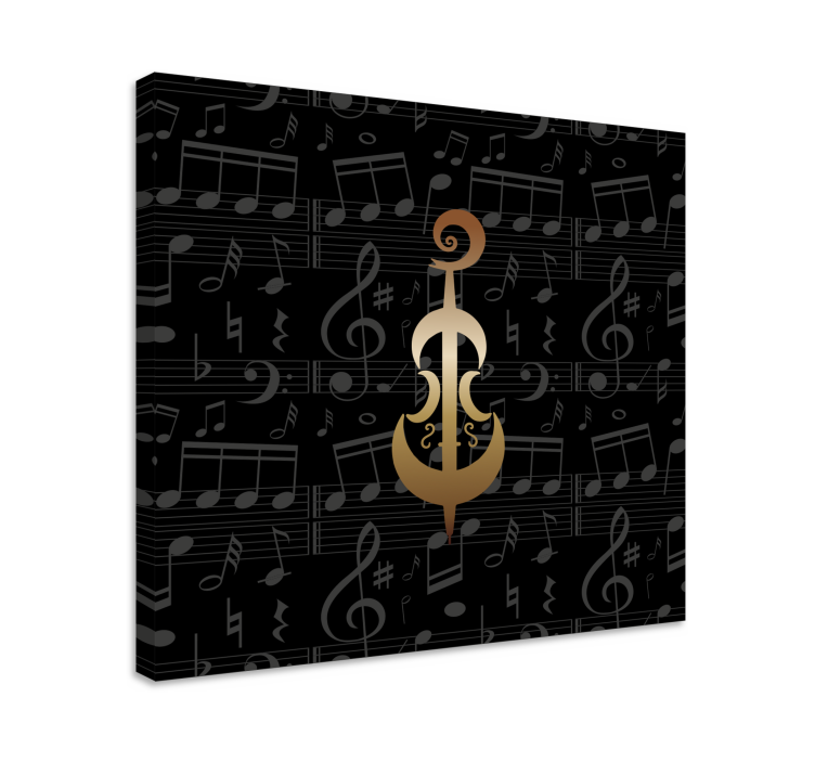 Elegantti musiikkisymboli canvas-taulu - Tenstickers