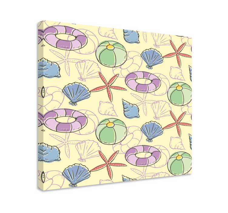 Kesätuotteita värikäs kuvio moderni canvas - Tenstickers