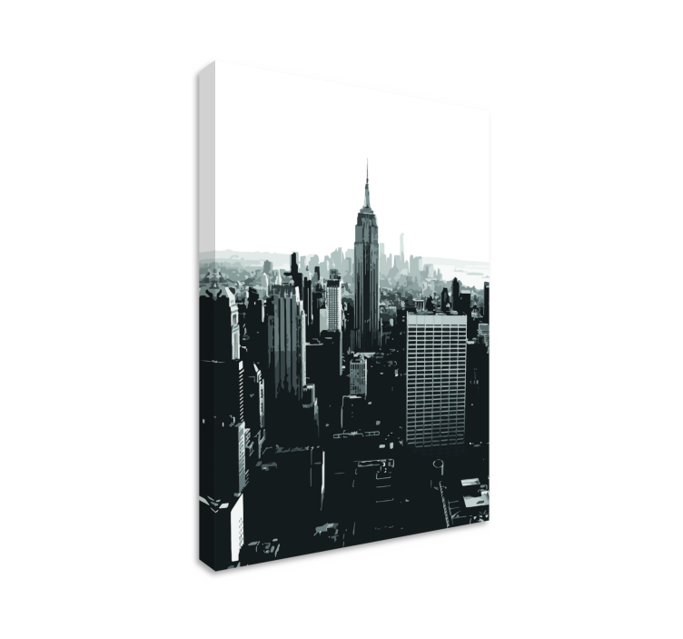 Empire state näkymä kaupunki canvas taulu - Tenstickers