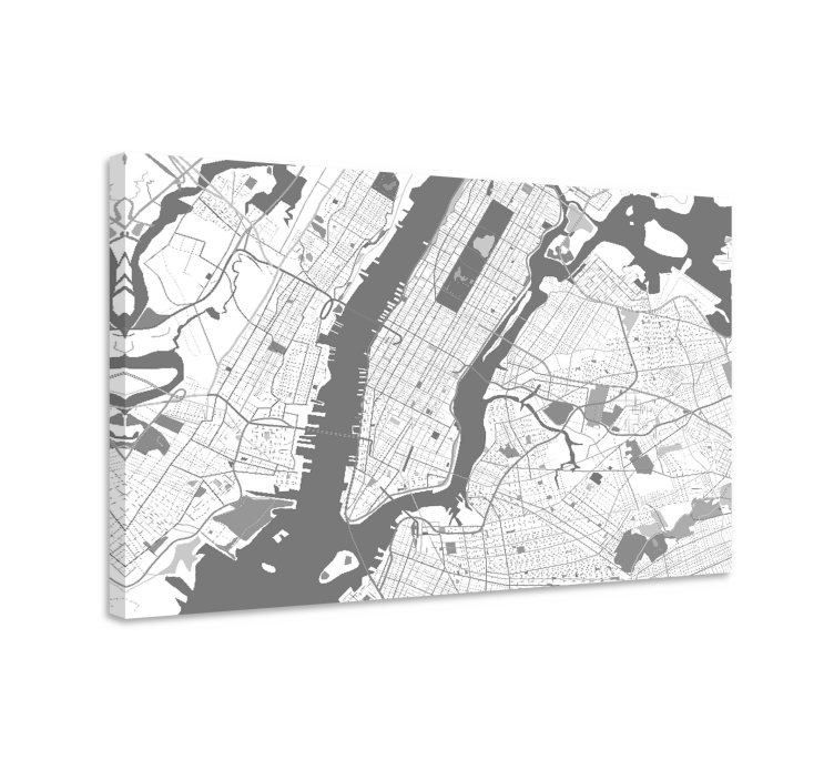 Manhattanin kartta canvas-taulu - Tenstickers