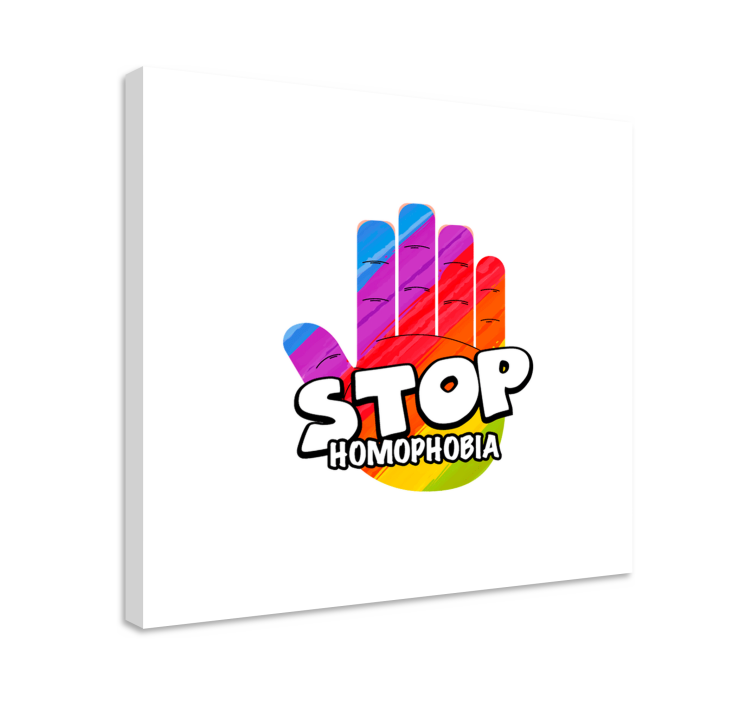 Stop homofobia canvas taulu sanonnat - Tenstickers