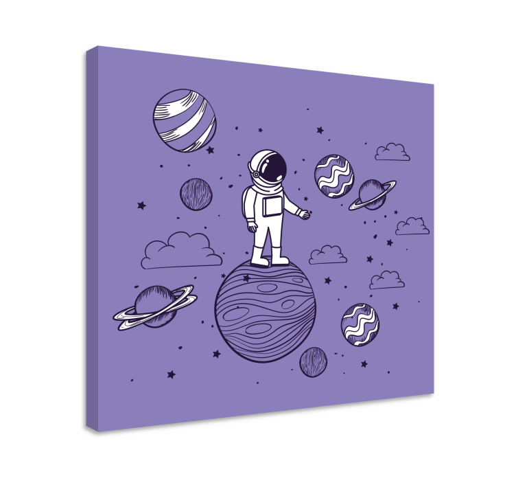 Avaruusastronautti tutkimassa avaruutta canvas taulu - Tenstickers