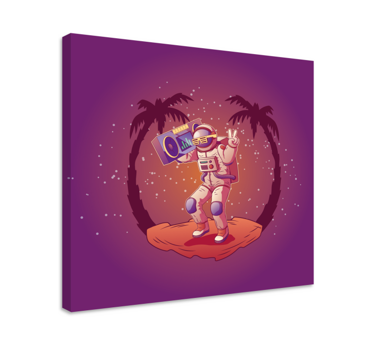 Astronautti tanssii videopeli canvas taulu - Tenstickers