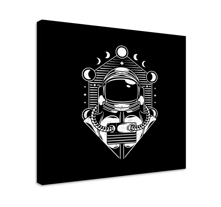 Avaruusmatkailija kuun vaiheet videopeli canvas taulu - Tenstickers