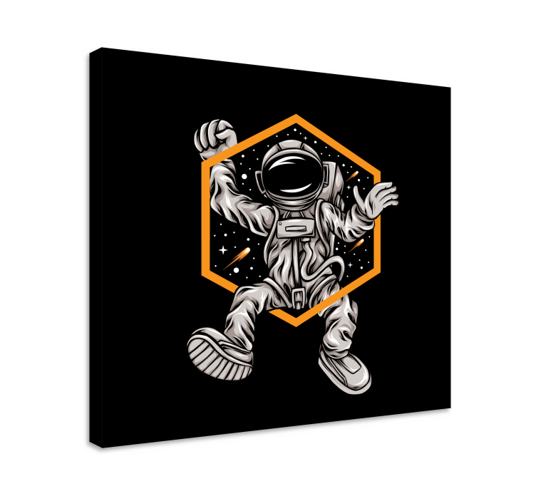 Astronautin levitaatio hahmo canvas taulu - Tenstickers