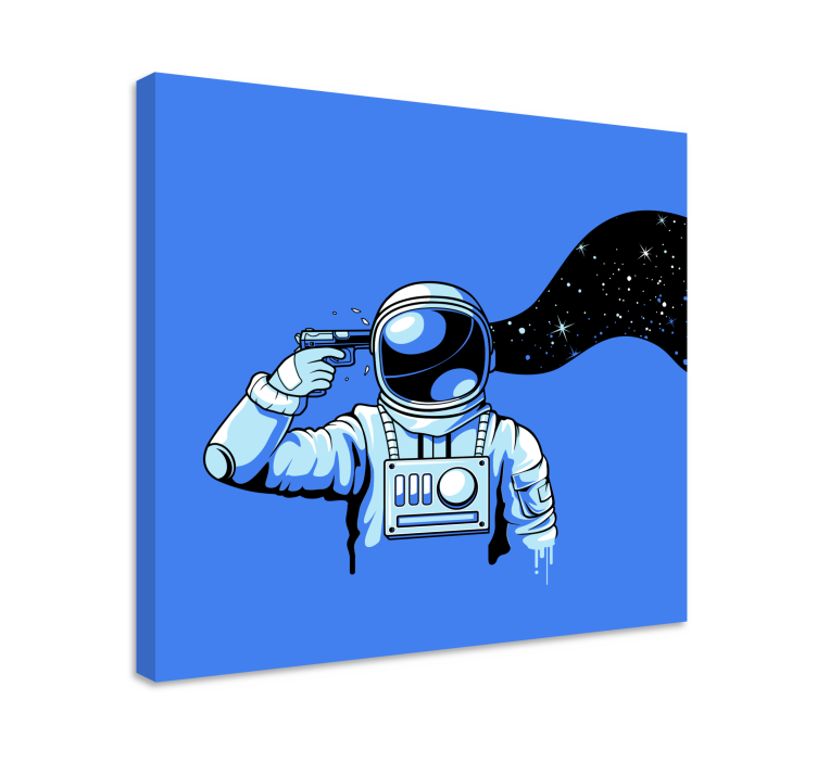 Astronautin ammunta canvas taulu - Tenstickers