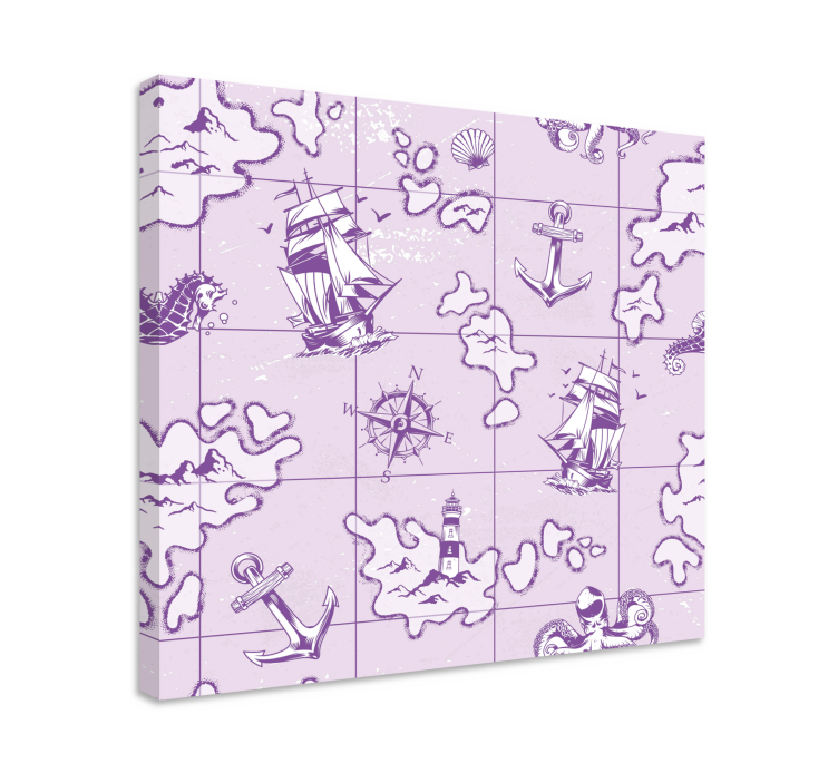 Vintage merimies kompassi canvas taulu - Tenstickers