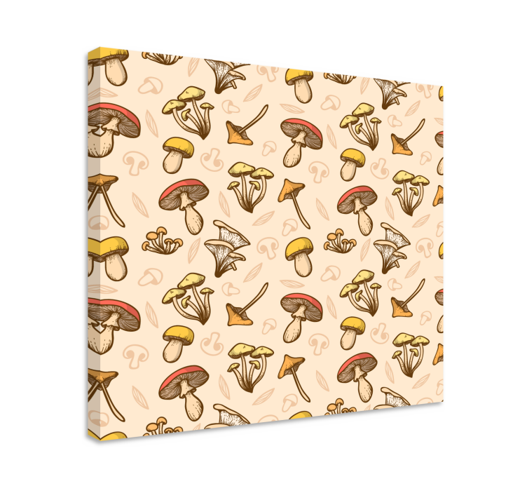 Kerman sävyiset sienet kasvi canvas - Tenstickers