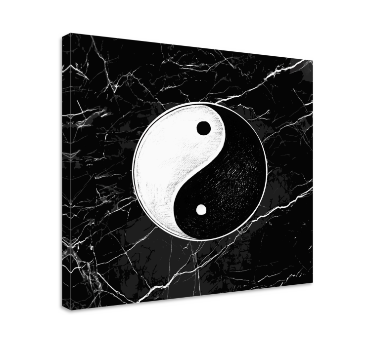 Zen canvas taulu yin yang symboli - Tenstickers