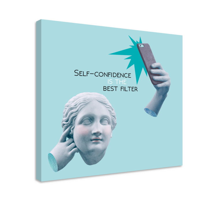 Itseluottamus sanonnat canvas taulu - Tenstickers
