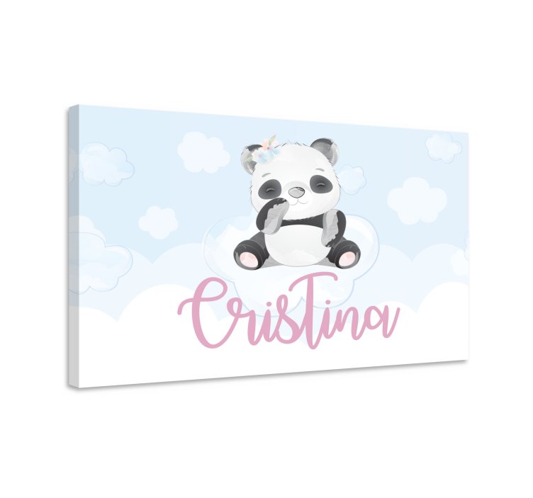 Söpö panda hahmo eläin canvas taulu - Tenstickers