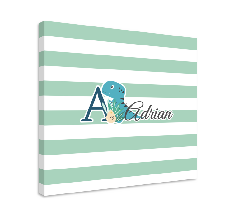 Adrianin leikkisä dinosaurus canvas taulu - Tenstickers