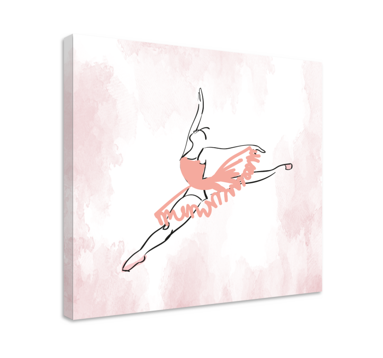 Balettiasento liikkeessä ballerina canvas taulu - Tenstickers