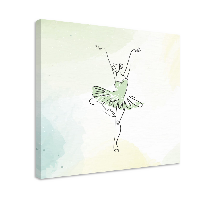 Elegantti baletti liike ballerina canvas taulu - Tenstickers