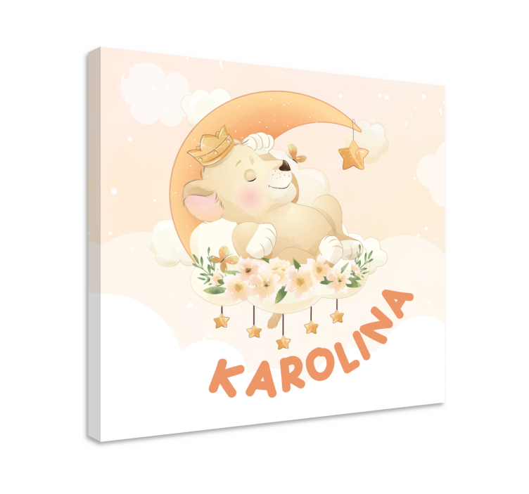 Uninen karhu unta vauvan huoneen canvas taulu - Tenstickers