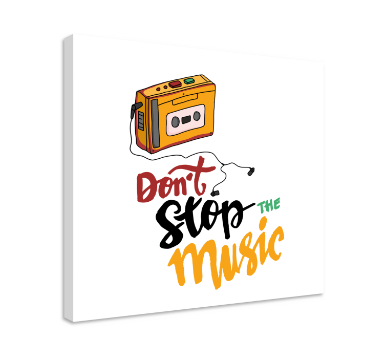 Retro walkman -kasettikuva vintage canvas - Tenstickers