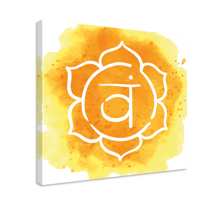 Kaunis sakraal chakra symboli moderni canvas - Tenstickers