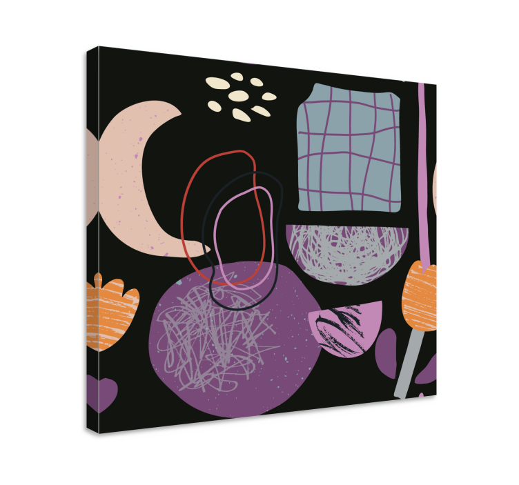 Abstraktit kasviominaisuudet koriste canvas taulu - Tenstickers