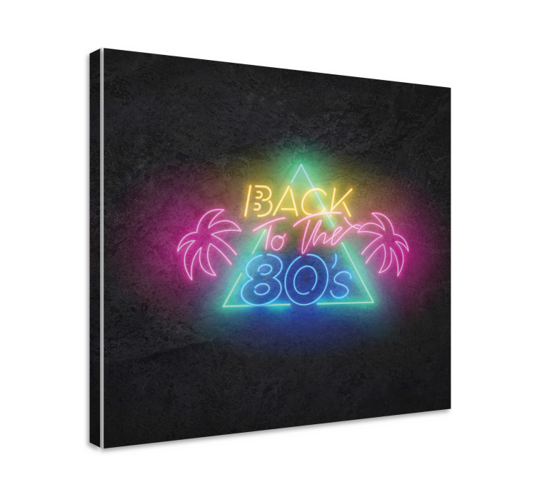 Neon retro lause canvas taulu sanonnat - Tenstickers