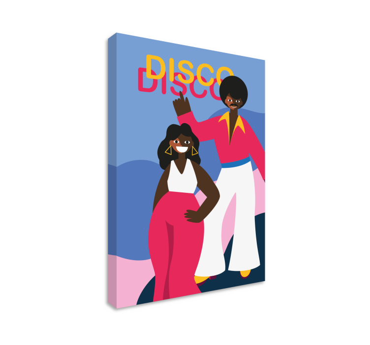 Disco tanssifanin hahmo canvas taulu - Tenstickers