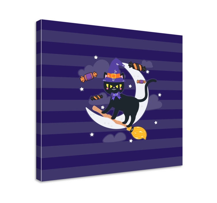 Kissa canvas musta kissa noita - Tenstickers