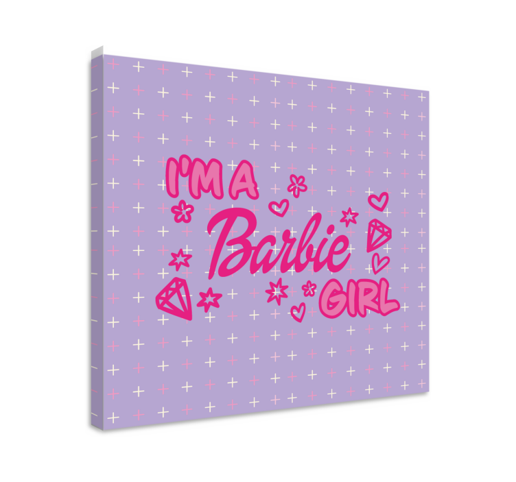 Barbie tyttö lainaus nuorten canvas taulu - Tenstickers