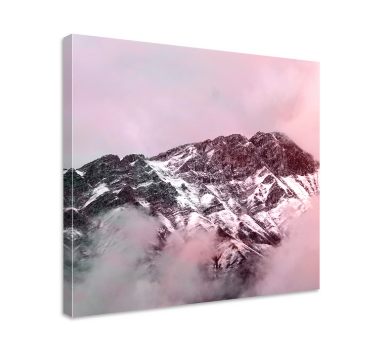 Lumihuippuiset vuoret maisema canvas taulu - Tenstickers