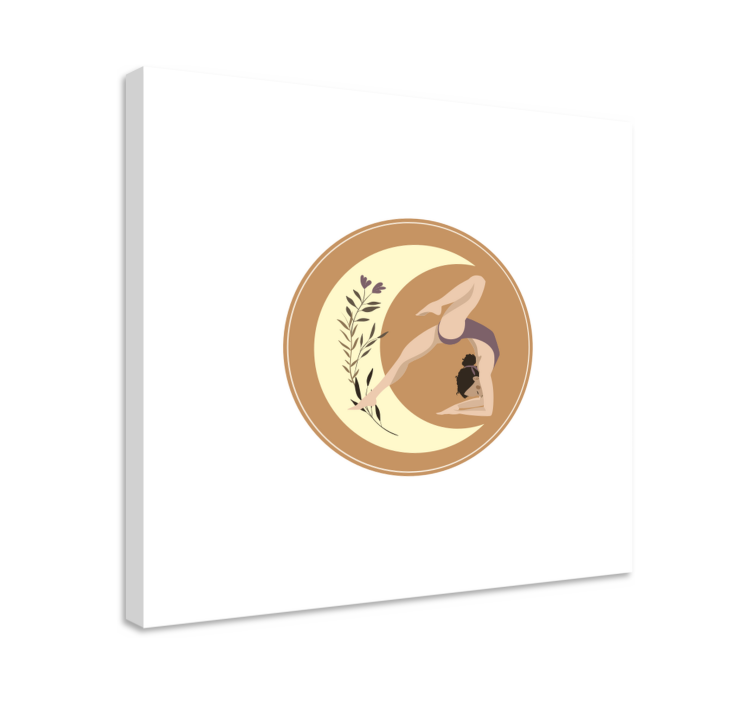 Joogan rauhoittava asento lasten canvas taulu - Tenstickers