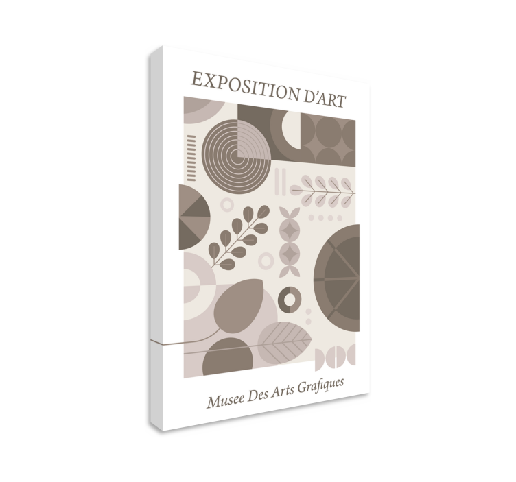 Näyttely d'art graphique vintage canvas - Tenstickers