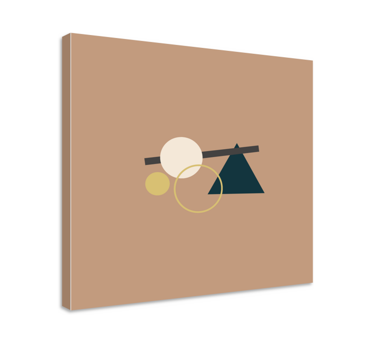 Tasapainoiset geometriset elementit canvas-tauluna - Tenstickers