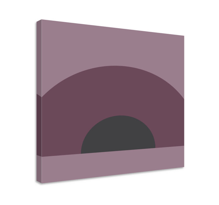 Tummat geometriset kaaret moderni canvas - Tenstickers