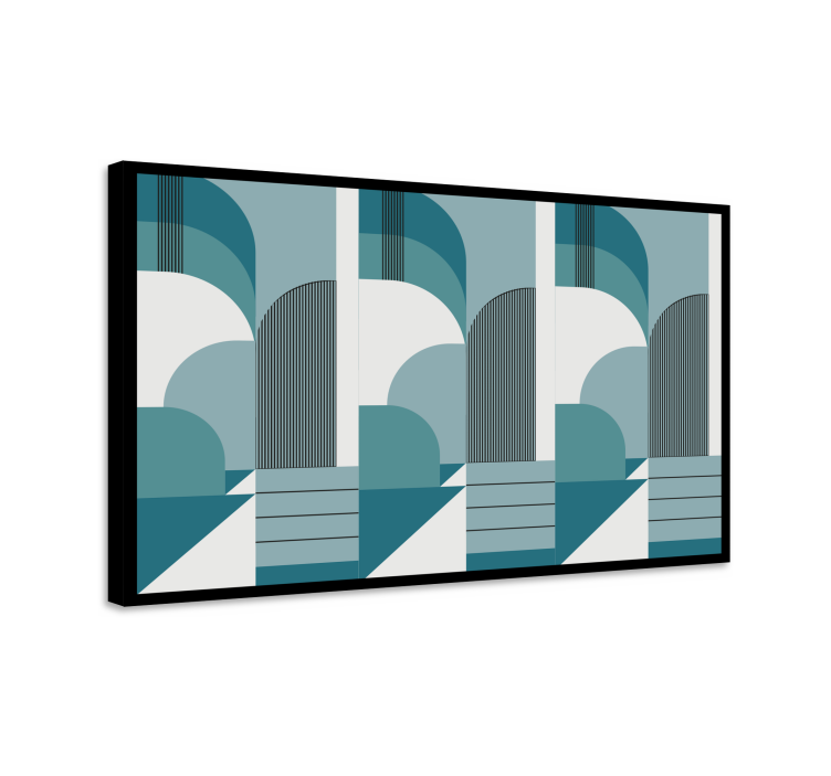 Moderni canvas taulu geometriset arkkitehtoniset muodot - Tenstickers