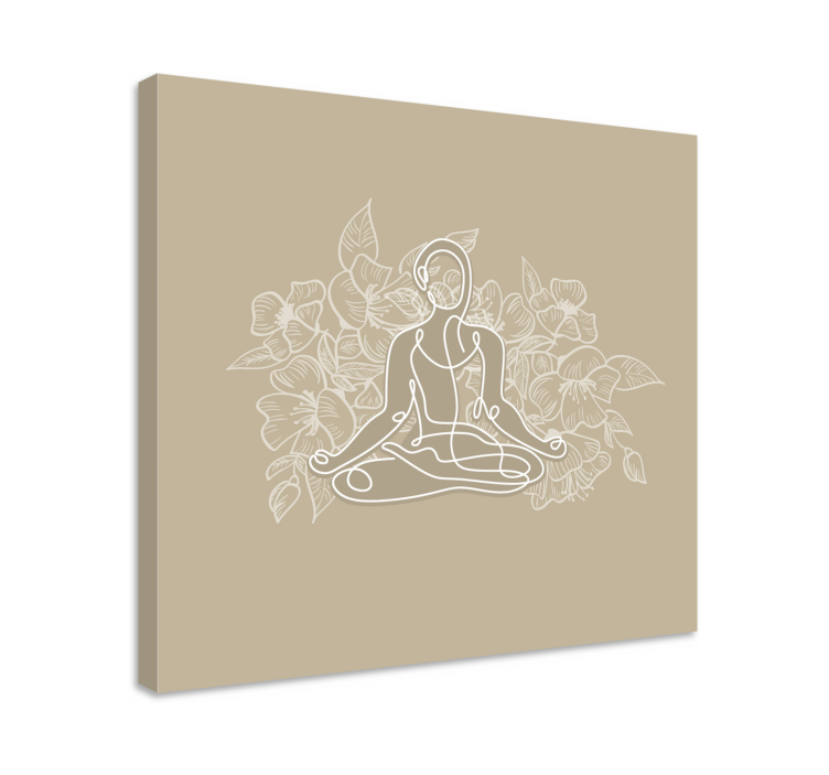 Rauhallinen buddha-siluetti-taulu - Tenstickers