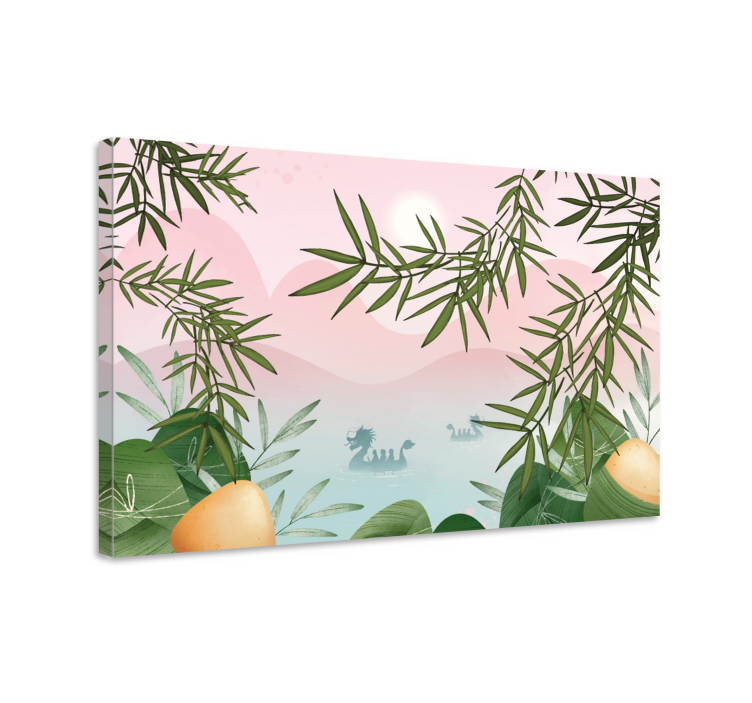 Majesteettinen järviolento dinosaurus canvas taulu - Tenstickers