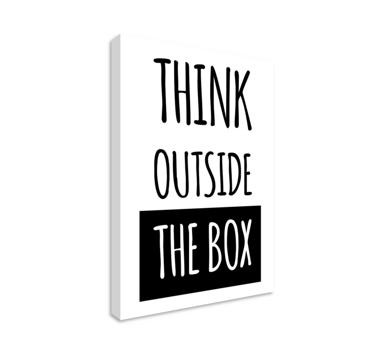 Ajatella laatikon ulkopuolella motivointi canvas - Tenstickers