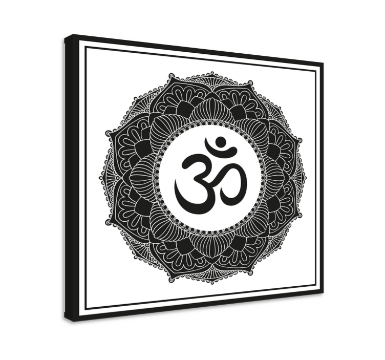 Om symbol mandala buddha kangastaulu - Tenstickers