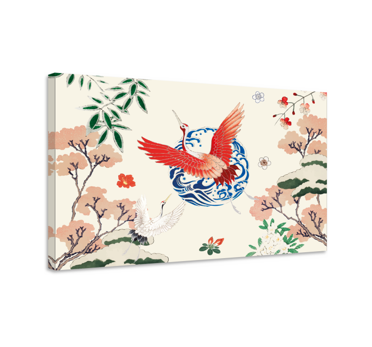 Chinoiserie vintage canvas - Tenstickers