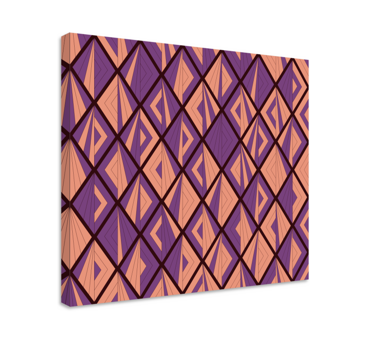 Geometrinen timanttimotiivi canvas-taulu - Tenstickers