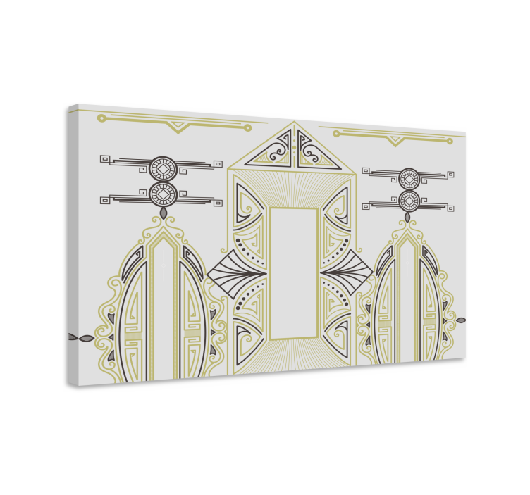 Geometristen muotojen järjestely moderni canvas taulu - Tenstickers