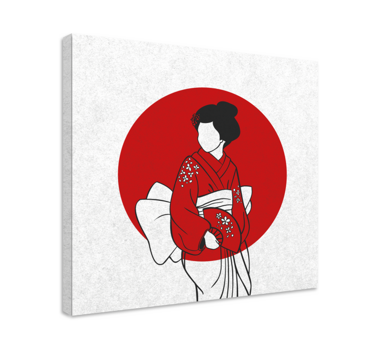 Perinteinen kimono eleganssi itämainen canvas taulu - Tenstickers