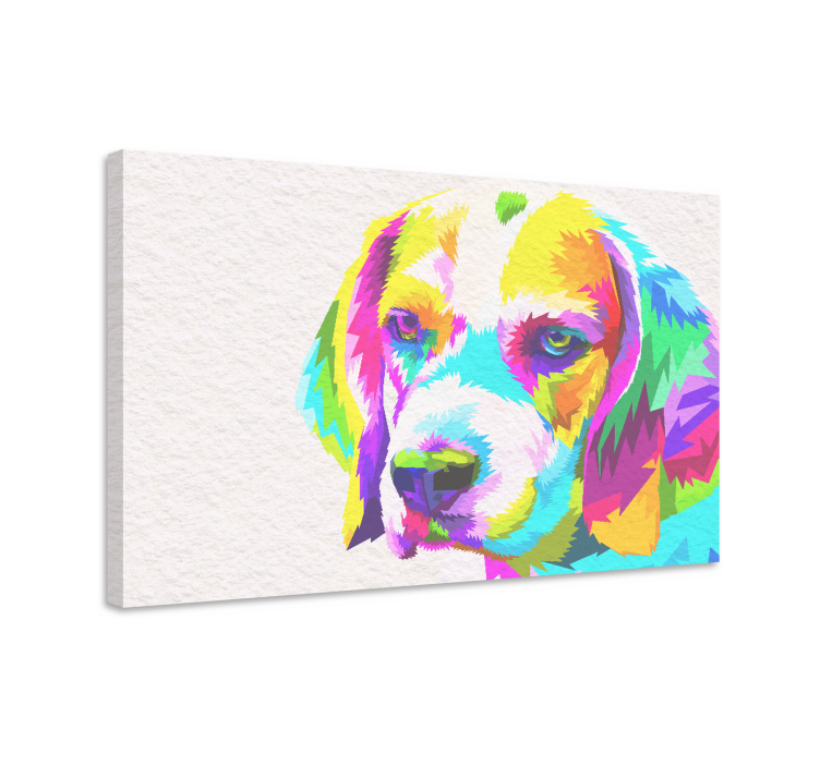 Akvarelli beagle koira canvas - Tenstickers