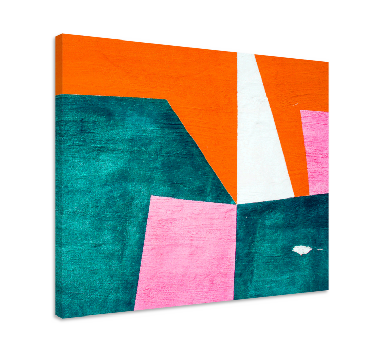 Abstrakti oranssi koostumus geometrinen canvas taulu - Tenstickers