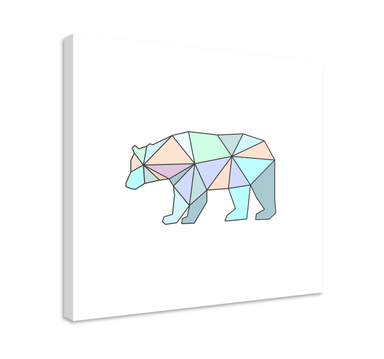 Geometrinen karhu canvas taulu - Tenstickers