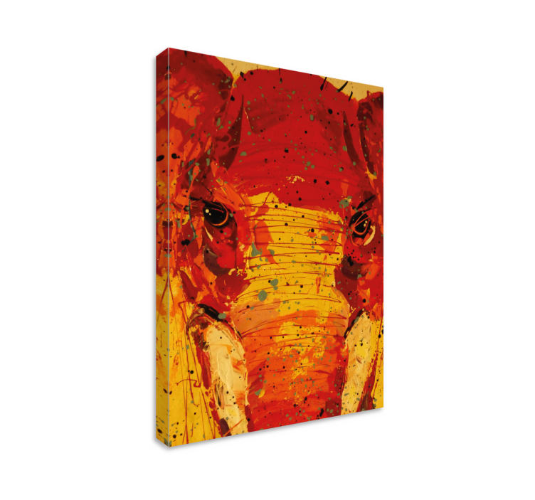 Eloisa norsu muotokuva elefantti canvas taulu - Tenstickers