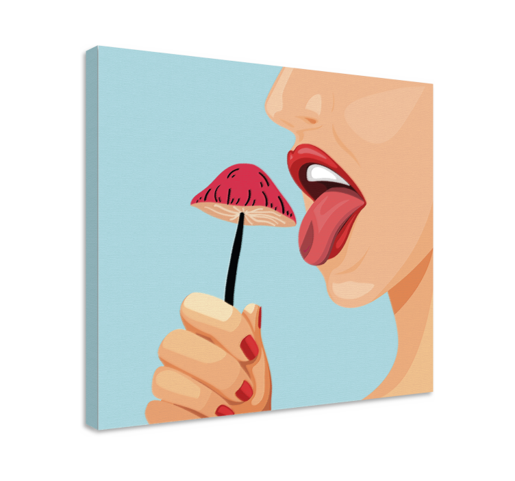 Mehukas mansikka kiusaus hedelmä canvas taulu - Tenstickers