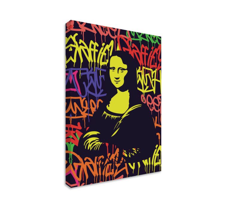 Mona lisa graffiti taide canvas taulu - Tenstickers