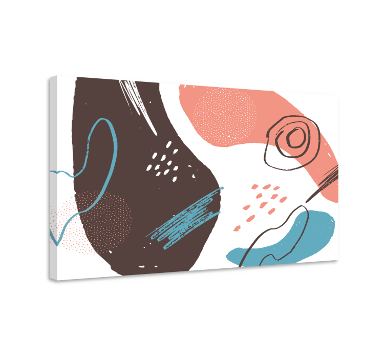 Dynaamiset taiteelliset muodot abstrakti canvas taulu - Tenstickers